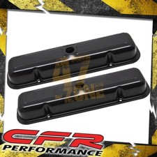 For 1959-79 Pontiac V8 Short Steel Center Hole Valve Covers - Black picture