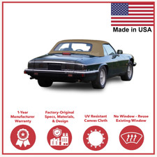 Fits Jaguar XJS Convertible Soft Top 1989-1996 New Tan Canvas Cloth picture