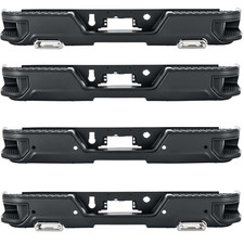 For 2019-2024 Chevy Silverado 1500 GMC Sierra Rear Bumper Assembly Black Steel picture