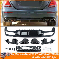 E63 Style Rear Diffuser Exhaust Tips For Mercedes Benz E Class W213 AMG 2016-20 picture