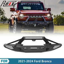 3 In 1 Front Bumper Assembly w/2*Side Wings+Upper Bend For 2021-2023 Ford Bronco picture