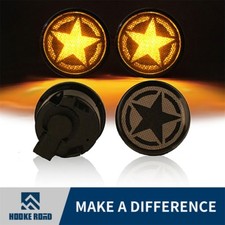 Pair Five Star LED Smoked Lens Turn Signal Lights for 2007-2018 Jeep Wrangler JK picture