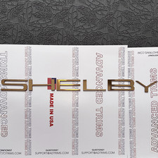 FITS SHELBY+GT500 SPOILER SPLITTER BUMPER GOLD PLASTIC LETTER INSERTS 2020-2026 picture