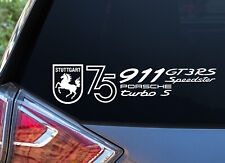 Porsche 75th Anniversary 911 Turbo S GT3 RS Speedster Vinyl Sticker Decals picture