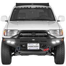 Fit 1996-2002 Toyota 4Runner Winch Plate Front Bumper Textured Steel w/ Lights picture
