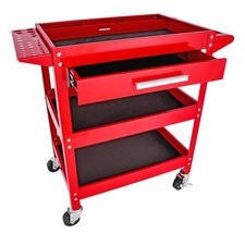 JEGS 3-Shelf Shop Cart [200 lb. Capacity, Red] picture