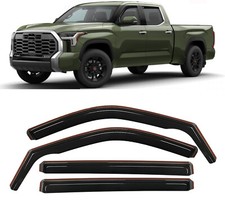 In Channel Window Sun Rain Visor Wind Guard Fit 2022-2026 Toyota Tundra CrewMax picture