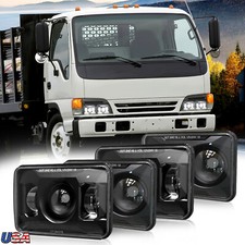 Newest Upgrade for Isuzu NPR 1991-2005 Truck 4PC DOT 4x6 inch LED Headlights H4 picture