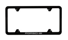 Slimline License Plate Holder Black Porsche picture