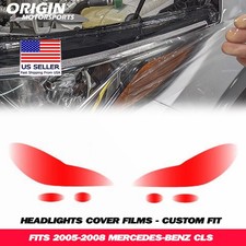 PreCut Headlights Protection Clear Covers Bra Film Kit PPF Fits 2005-2008 CLS picture