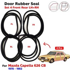 Door Rubber Seal Weatherstrip Set 4 Fits Mazda Capella 626 CB 4D Sedan 1978-82 picture