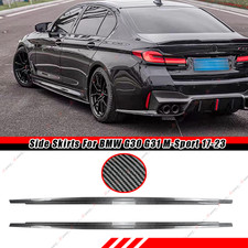 MP Style Side Skirts Carbon Style For 2017-2023 BMW G30 530i 540i & F90 M5 Sedan picture