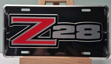 Z28 Chevrolet Black License Plate | Embossed Aluminum Car Tag picture