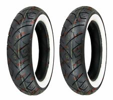 Shinko 130/90B16 150/80B16 White Wall Front Rear Motorcycle Tires Set 777 picture