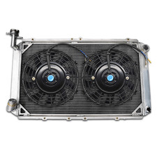3 ROW Alu Radiator &Fans FOR NISSAN PATROL GQ SAFARI 2.8&4.2L DIESEL Y60 TD42 MT picture