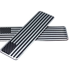Car Flag Decal 3D Metal American Flag Sticker Body Emblem Left Right Stickers picture