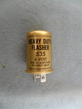 NOS 6 volt Ideal 535 Turn Signal Flasher 3 Prong Heavy Duty made in USA picture