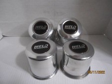 4  WELD RACING ALUMINUM CENTER CAPS 6 LUG  WHEELS  4.25 OD , 4 1/2 TALL picture