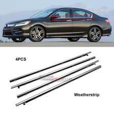 4PCS Chrome Outer Window Weatherstrip Molding Trim For Honda Accord 2013-2017 picture