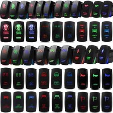Blue/Red/Green Light Control Rocker Toggle Switch For ATV UTV ARB Carling Truck picture