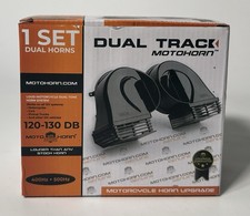 MotoHorn Chrome Dual Track Motorcycle Horn Upgrade 120-130 db NEW picture