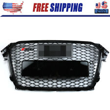 HONEYCOMB SPORT MESH RS4 STYLE HEX GRILLE GRILL BLACK FOR 13-16 AUDI A4 S4 B8.5 picture