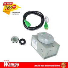 30A Generator Cord 15FT and Power Inlet Box 30 Amp Generator Inlet Box with Cord picture