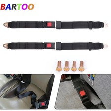 2/4/8 Pack Universal Truck Car Lap Seat Belts 2 Point Adjustable Single Seat Lap picture