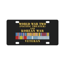 License Plate - Army - WWII - Pacific Theater - Korean War Veteran picture