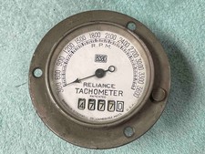 Reliance engine tachometer antique speed race Model T A nickel brass large 3600 picture