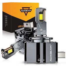 AUXBEAM D1C D1S D1R 6000K White LED Headlight Bulbs OEM HID Xenon Replacement 2x picture
