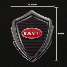 Bugatti Metal Shield Sticker Resin domed logo emblem Decal Fender Door Car Wheel picture
