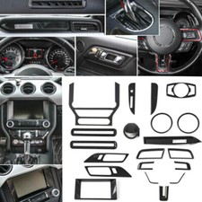 20PC Car Carbon Fiber Interior Decor Trim Kit for Ford Mustang 2015+ Accessories picture