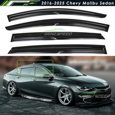 For 2016-2024 Chevy Malibu Sedan 3D Wavy Mugen Style Window Visors Rain Guards picture
