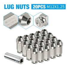 NICECNC 20PCS M12x1.25 T304 Stainless Steel Wheel Lug Nut For Subaru For Nissan picture
