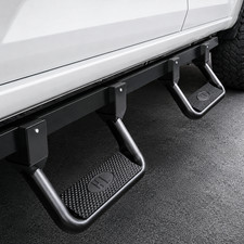 2Pcs Aluminum Side Steps Nerf Bar For Chevy GMC Universal Pickup/Truck/SUV Black picture