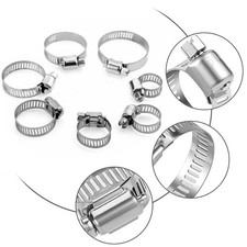 60X Adjustable Hose Clamps Worm Gear Stainless Steel Clamp Assortment 7 Sizes US picture