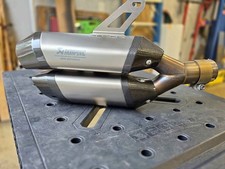 Akrapovic Titanium Slip-On Exhaust BMW R1300GS Carbon Caps Like New picture