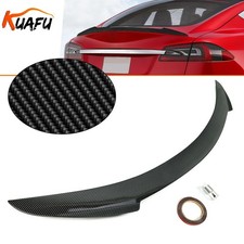 KUAFU Fits 2012-2021 Tesla Model S Trunk Spoiler Wing Carbon Fiber Color picture
