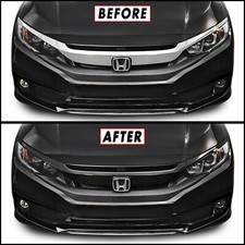 Chrome Delete Blackout Overlay for 2016-21 Honda Civic Front Grill Trim picture