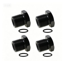 1/2-28 to 3/4-16 Thread Adapter w/ Washer Automotive Oil Filter Fitting 4PCS picture