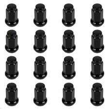 MASSFX 16-Pack Durable Black 14mm Hex Lug Nuts, 32mm Length, & 10x1.25 Thread picture