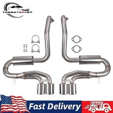 New Stainless Catback Exhaust Quad Oval Tips for 97-04 Corvette C5/Z06 5.7L LS picture
