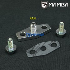 MAMBA 4AN Turbo Oil Feed Flange Kit Garrett GTX5008R GTX5018R w/2.5mm restrictor picture