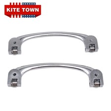 Chrome Interior Door Pull Handle Pair Universal For Classic Cars Tudor picture