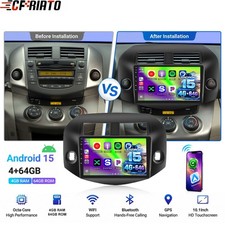 4+64GB For Toyota RAV4 2007-2011 Carplay Android 15 Car Stereo Radio GPS Navi FM picture