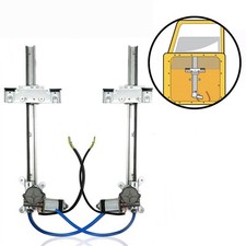 2 Door Universal Flat Glass Electric Power Window Kit Regulator Motor Car Truck picture