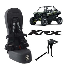 UTVMA '20-'25 Kawasaki KRX Front Bump Seat w/ Offroad Buckle Black Harness picture