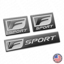 3x F-Sport Logo OEM ABS Badge Side Fender Marker Trunk Lid Nameplate Emblem Set picture