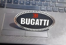 For Early Bugatti Front Radiator Grill Hood Badge Emblem Enamel Brass Chrome Big picture